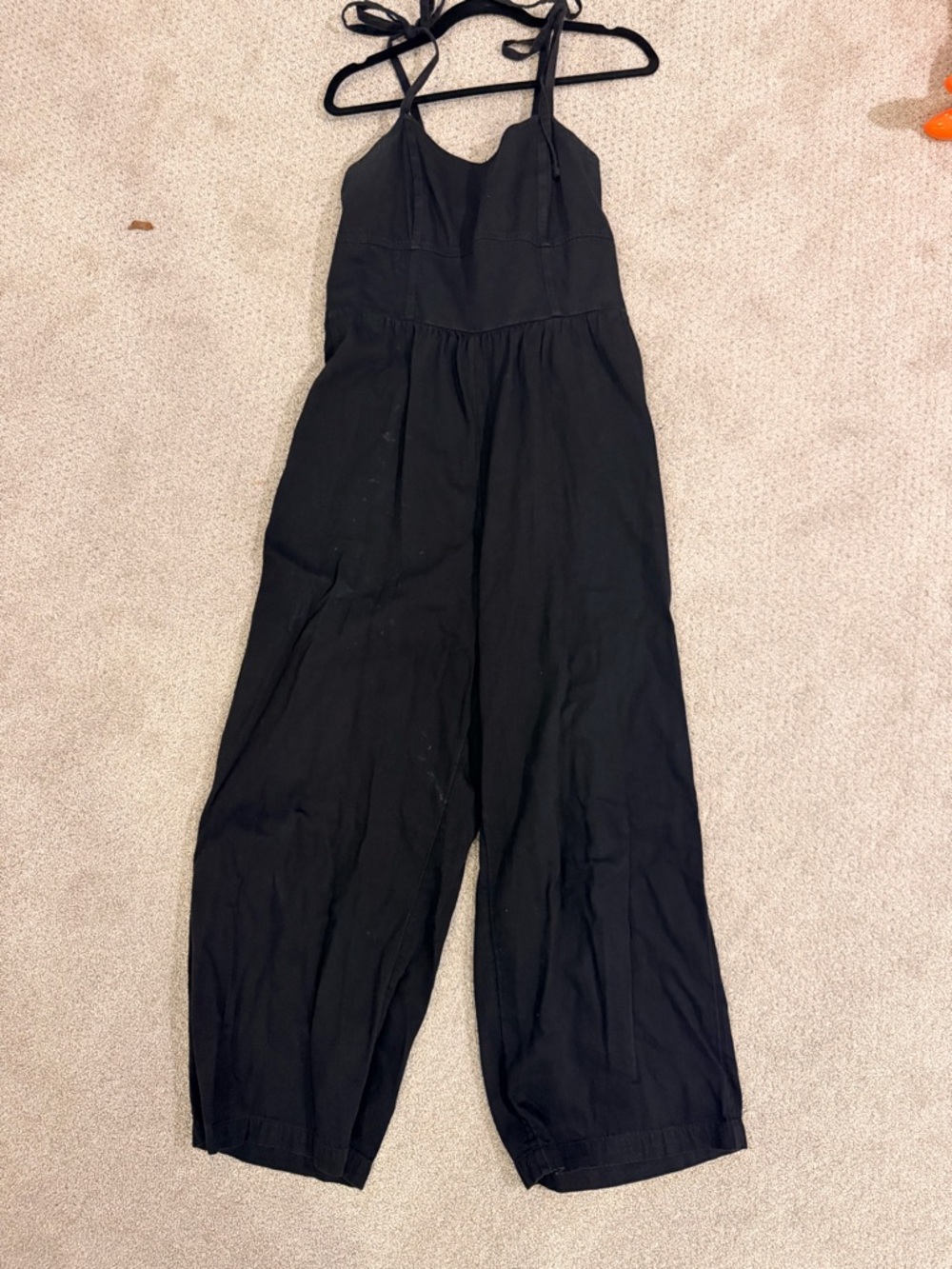 Old Navy Black Wide-Leg Tie-Shoulder Jumpsuit
